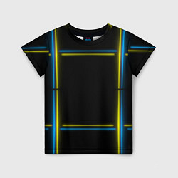 Футболка детская Neon yellow blue, цвет: 3D-принт