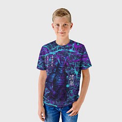 Футболка детская Призрак самурая - неновый арт, цвет: 3D-принт — фото 2