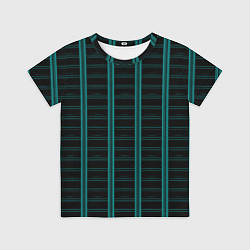 Футболка детская Color blue dark stripe, цвет: 3D-принт