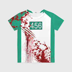 Футболка детская Кровавая форма игрока 456 из игры в кальмара, цвет: 3D-принт
