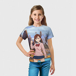 Футболка детская Сиратори Айра злая - Дандадан, цвет: 3D-принт — фото 2