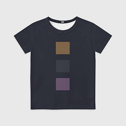 Футболка детская Три элемента кубизм в цвете глубокий индиго, цвет: 3D-принт