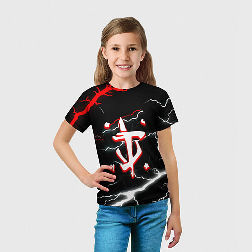 Детская футболка Doom шторм текстура / 3D-принт – фото 5
