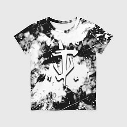 Футболка детская Doom краски всплеск белые, цвет: 3D-принт