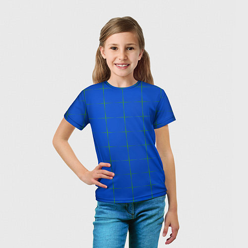 Детская футболка Color blue stripes / 3D-принт – фото 5