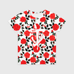 Футболка детская Doom розы, цвет: 3D-принт