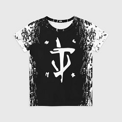 Футболка детская Doom краска белая текстура, цвет: 3D-принт