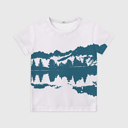 Футболка детская Лес и озеро, цвет: 3D-принт