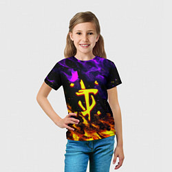 Футболка детская Doom огненный стиль, цвет: 3D-принт — фото 2