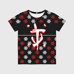 Детская футболка Doom winter pattern steel