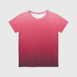 Футболка детская Градиент гранатовый, цвет: 3D-принт