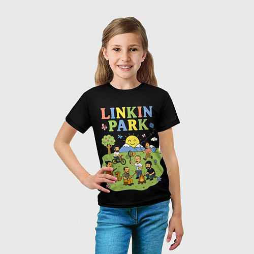 Детская футболка Linkin Park, мультяшный стиль / 3D-принт – фото 5