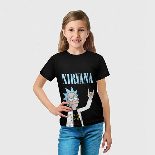 Детская футболка Нирвана и Рик Санчес из Рик и Морти / 3D-принт – фото 5