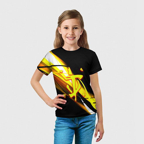 Детская футболка Doom геометрия из полос / 3D-принт – фото 5