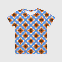 Футболка детская Калейдоскоп на голубом фоне, цвет: 3D-принт