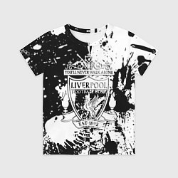 Футболка детская Liverpool краски текстура, цвет: 3D-принт