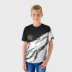 Футболка детская Российская империя - потертости, цвет: 3D-принт — фото 2