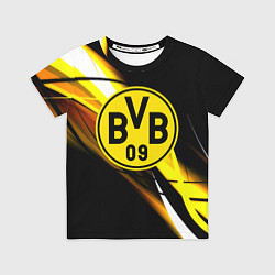 Футболка детская Borussia спортивная геометрия, цвет: 3D-принт