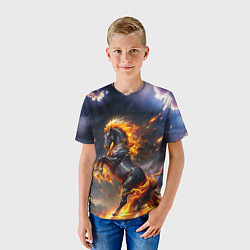 Футболка детская Огнегривый скакун, цвет: 3D-принт — фото 2