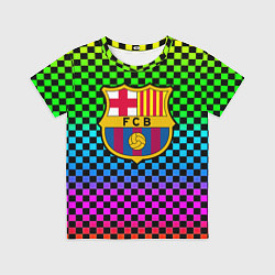 Футболка детская Barcelona gradient neon, цвет: 3D-принт