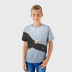 Футболка детская Зимний орёл, цвет: 3D-принт — фото 2