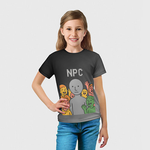 Детская футболка Я NPC без эмоций / 3D-принт – фото 5