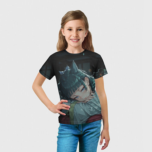 Детская футболка Маомао с кошачьими ушками / 3D-принт – фото 5