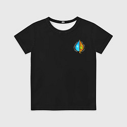 Футболка детская Лучше вода у друга полноцветный узор, цвет: 3D-принт