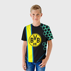 Футболка детская Borussia соты броня, цвет: 3D-принт — фото 2