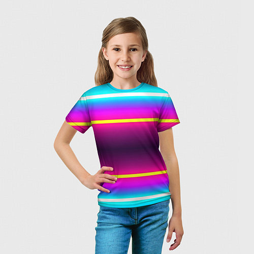 Детская футболка Color neon / 3D-принт – фото 5