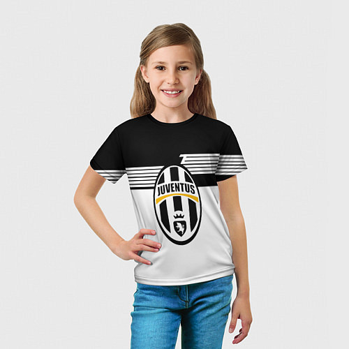 Детская футболка Juventus полосы линии / 3D-принт – фото 5