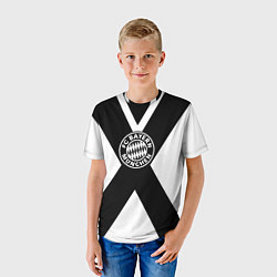 Футболка детская Бавария Мюнхен полосы, цвет: 3D-принт — фото 2