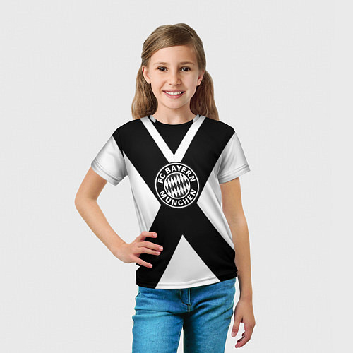 Детская футболка Бавария Мюнхен полосы / 3D-принт – фото 5
