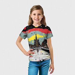 Футболка детская Праздничная новогодняя Москва, цвет: 3D-принт — фото 2