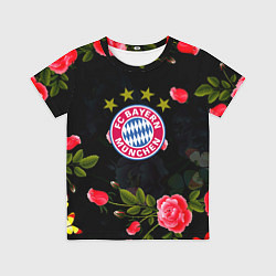 Футболка детская Бавария Мюнхен розы, цвет: 3D-принт
