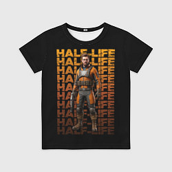 Футболка детская Гордон Фримен на красивом фоне, цвет: 3D-принт