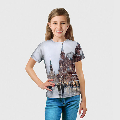 Детская футболка Московский новогодний день / 3D-принт – фото 5