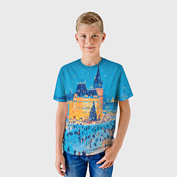 Футболка детская Московские новогодние каникулы, цвет: 3D-принт — фото 2