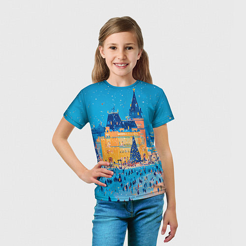 Детская футболка Московские новогодние каникулы / 3D-принт – фото 5