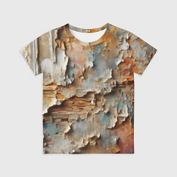 Футболка детская Старая штукатурка на стене - абстракция, цвет: 3D-принт