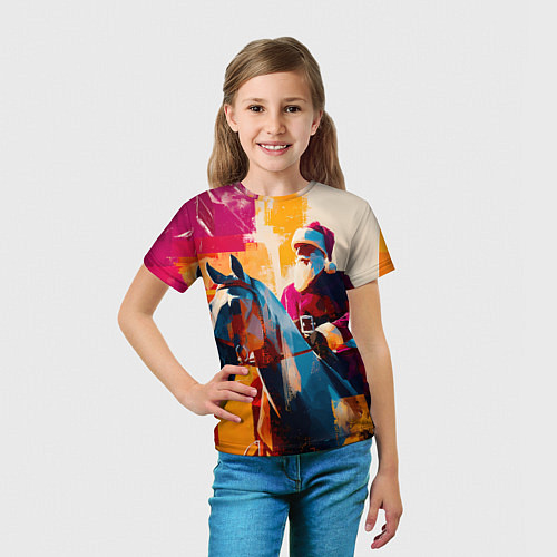 Детская футболка Дед Мороз на коне / 3D-принт – фото 5