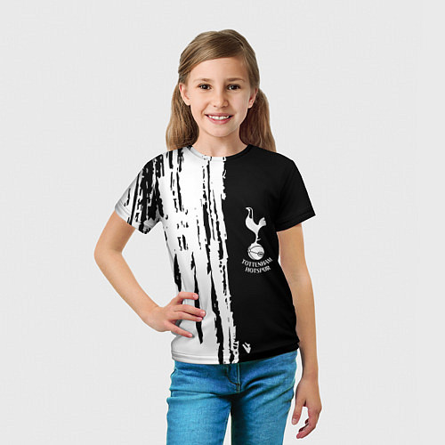 Детская футболка Tottenham Hotspur белые краски / 3D-принт – фото 5