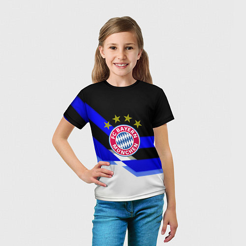 Детская футболка Бавария Мюнхен полосы спорт / 3D-принт – фото 5