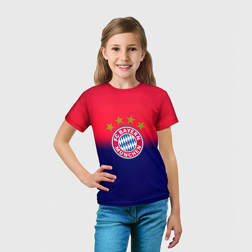 Детская футболка Бавария Мюнхен градиент / 3D-принт – фото 5