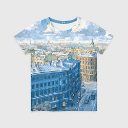 Футболка детская Зимний утренний Питер, цвет: 3D-принт