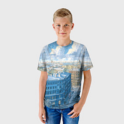 Футболка детская Зимний утренний Питер, цвет: 3D-принт — фото 2