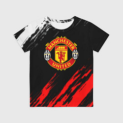 Футболка детская Манчестер Юнайтед x Ювентус краски, цвет: 3D-принт