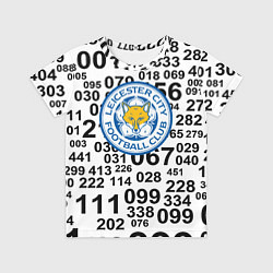 Футболка детская Лестер сити цифры символы, цвет: 3D-принт