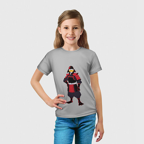 Детская футболка Утка-самурай / 3D-принт – фото 5
