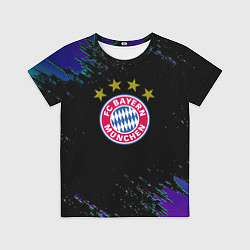 Футболка детская Бавария Мюнхен краски текстура, цвет: 3D-принт
